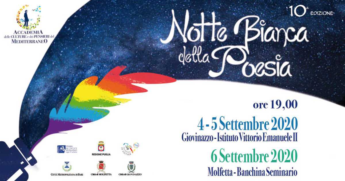 Giovinazzo e Molfetta, torna la "Notte bianca della poesia"